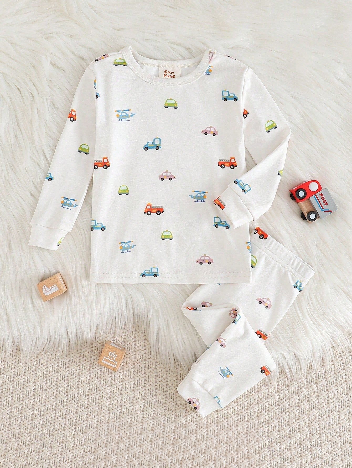 Pijama Bebê Menino Manga Longa Estampa Carrinho 004 Pijama Menino 01 Kabannas Branco 9-12 Meses 