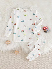 Pijama Bebê Menino Manga Longa Estampa Carrinho 004 Pijama Menino 01 Kabannas Branco 9-12 Meses 