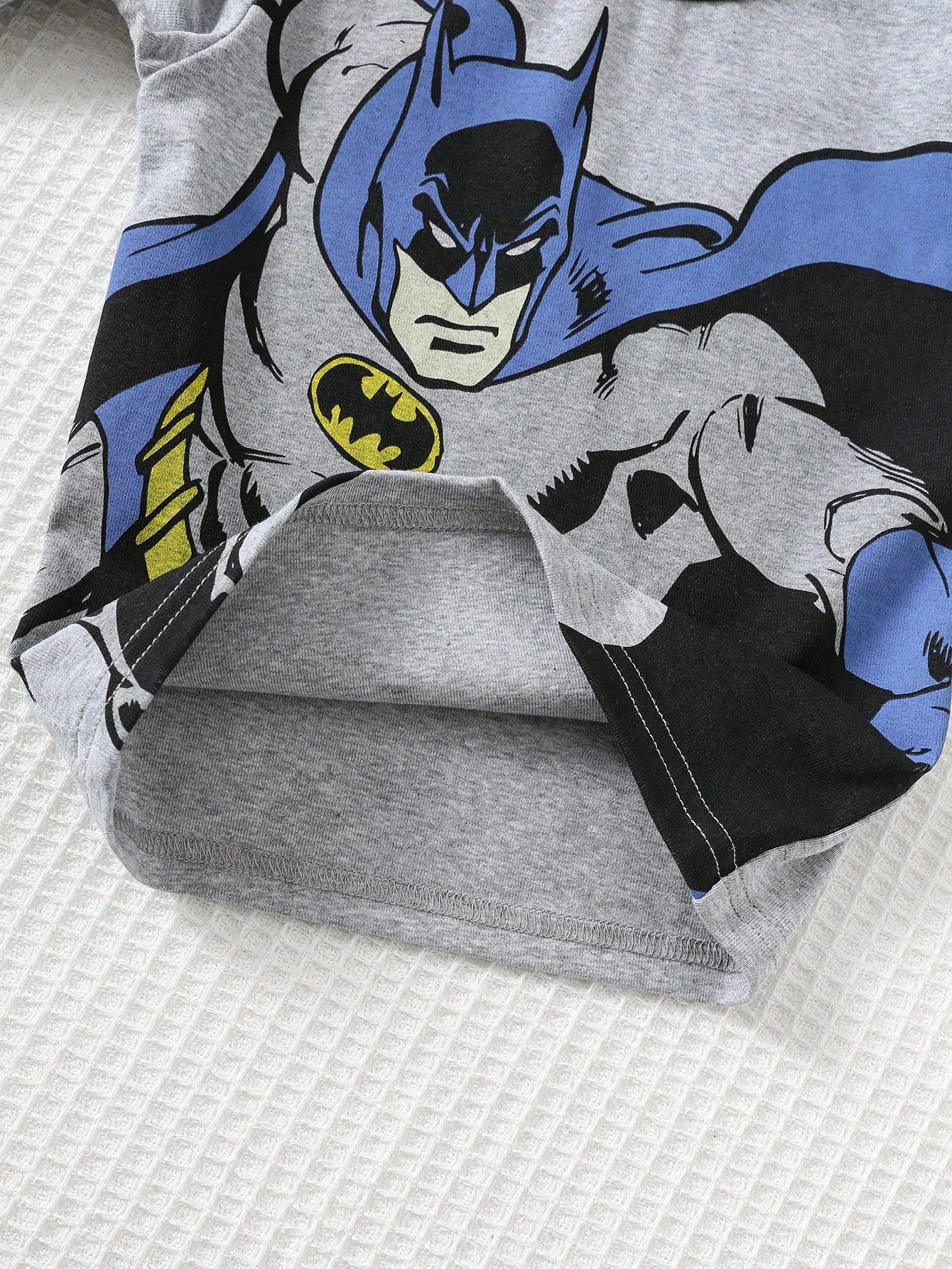 Pijama Infantil Menino Batman Manga Longa Malha Macia - Cinza e preto