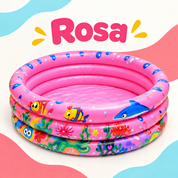Piscina infantil inflável rosa