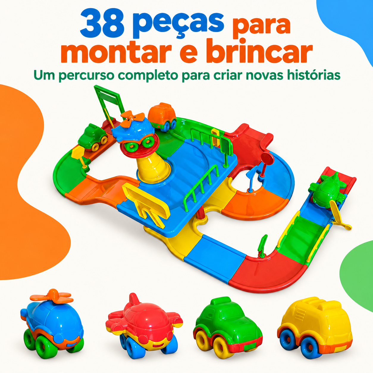 Pista Baby Animal com 38 peças