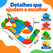 Medidas e veículos da pista Baby Animal