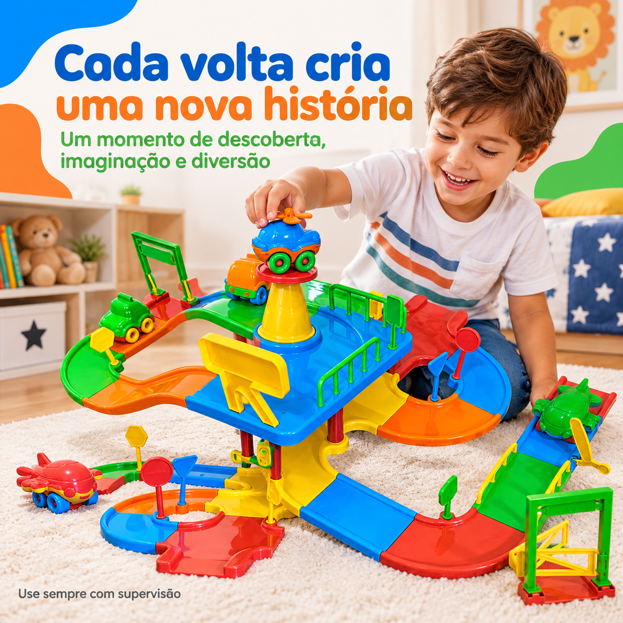 Criança brincando com a pista Baby Animal