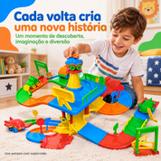 Criança brincando com a pista Baby Animal