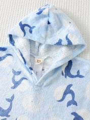 Poncho de Praia Infantil Menino com Capuz Baleia 004 Poncho Menino 01 Kabannas 