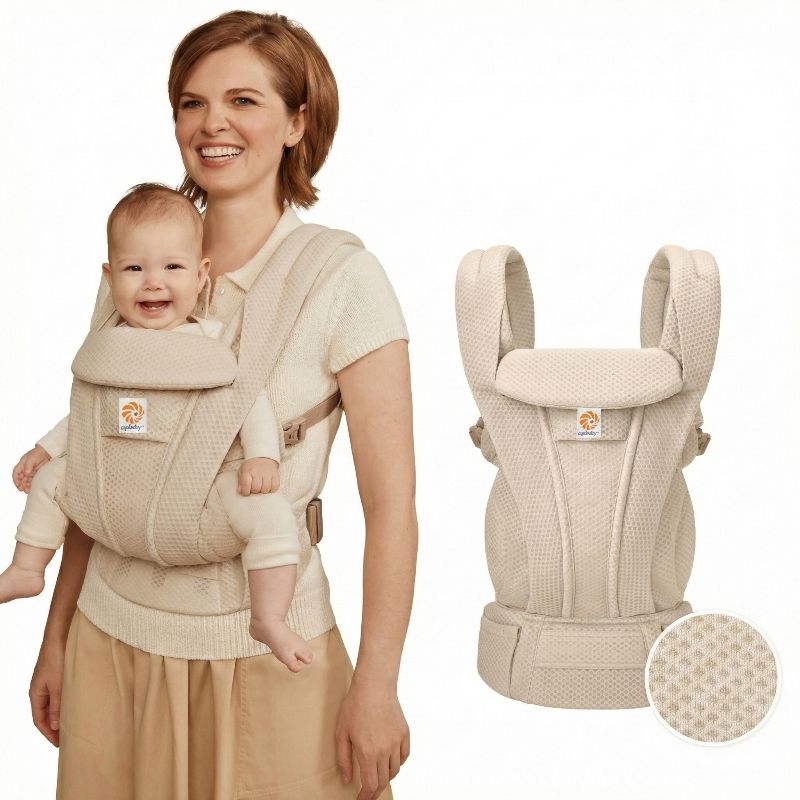 Porta-bebês Ergobaby Omni Deluxe 360° Conforto Total Porta-Bebê 02 Kabannas Bege 