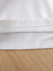 Conjunto 2 Peças Bebê Camiseta Manga Longa e Jardineira Jeans Casual