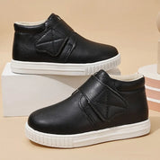 Bota Infantil Casual Cano Curto Couro Sintético Velcro Forro Macio