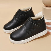 Bota Infantil Casual Cano Curto Couro Sintético Velcro Forro Macio