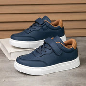 Tênis Infantil Cano Baixo Velcro e Cadarço Sola EVA Antiderrapante Azul