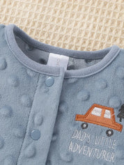 Conjunto Bebê Menino 4 Peças Body Estampa Carrinhos Casaco Calça Touca Plush