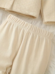 Conjunto Bebê Menino 4 Peças Body Listrado Casaco Acolchoado Bordado Girafa Calça e Chapéu