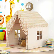 Casinha de Brincar Infantil com Janelas e Cortinas