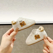 Tênis Bebê Primeiro Passo Menino Menina Estampa Urso Velcro Antiderrapante