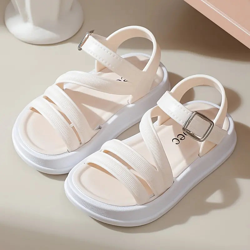 Sandália Infantil Feminina Estilo Romano Fivela