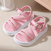 Sandália Infantil Feminina Estilo Romano Fivela