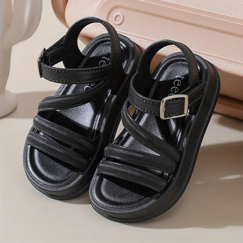 Sandália Infantil Feminina Estilo Romano Fivela