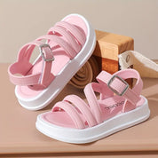 Sandália Infantil Feminina Estilo Romano Fivela