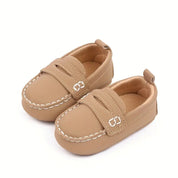 Mocassim Infantil Bebê Slip On Couro Sintético Sola Macia