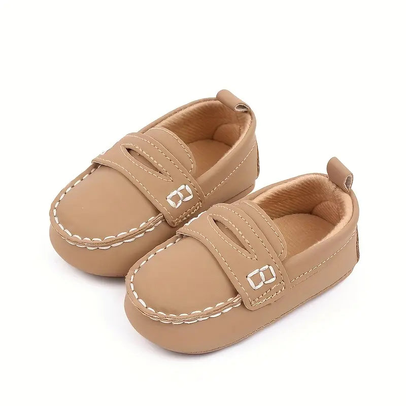 Mocassim Infantil Bebê Slip On Couro Sintético Sola Macia