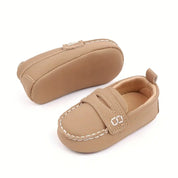 Mocassim Infantil Bebê Slip On Couro Sintético Sola Macia