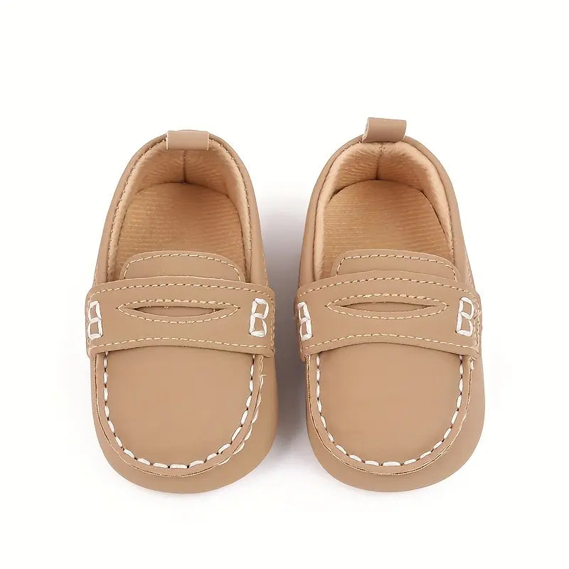Mocassim Infantil Bebê Slip On Couro Sintético Sola Macia