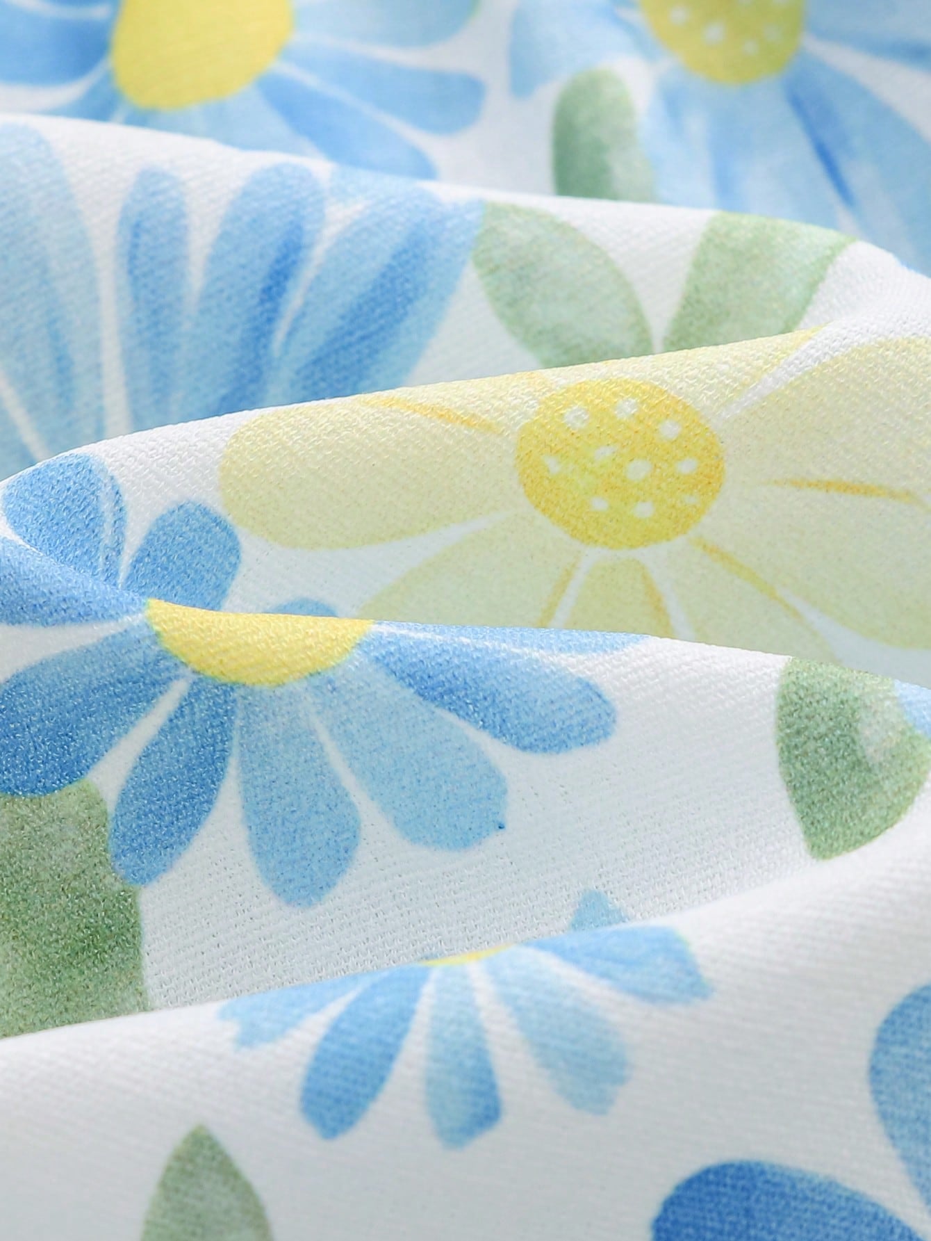 Vestido Bebê Menina Manga Curta Bufante Gola Marinheiro Laço Estampa Floral