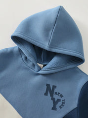 Conjunto Bebê Menino Moletom com Capuz e Calça Jogger NY