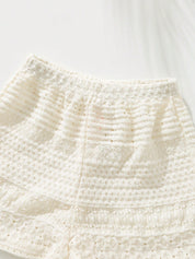 Conjunto Bebê Menina Rendado com Laços e Shorts