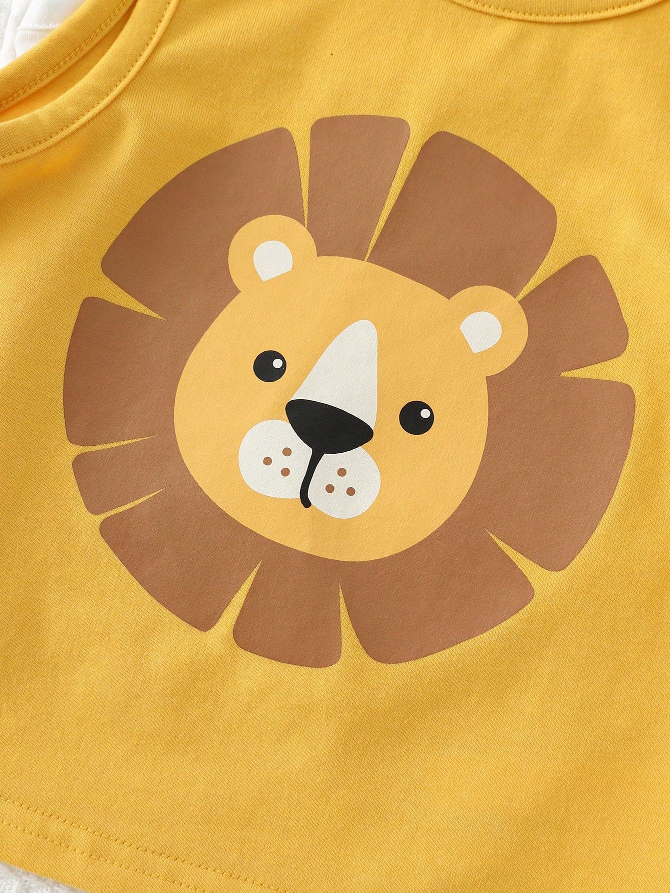 Kit 3 Conjuntos Bebê Menino Regata e Shorts Leão e Urso