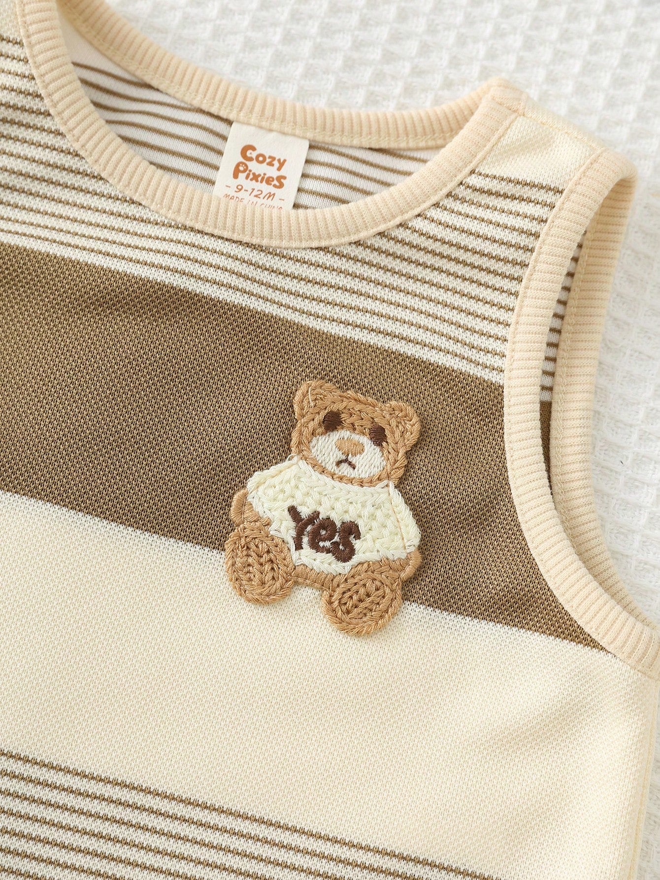 Kit 3 Conjuntos Bebê Menino Regata e Shorts Leão e Urso