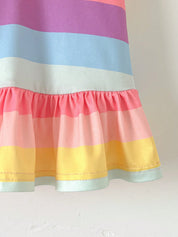 Vestido Bebê Menina Polo Listrado Arco-Íris