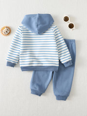 Conjunto Infantil Menino Moletom com Capuz e Estampa de Animais