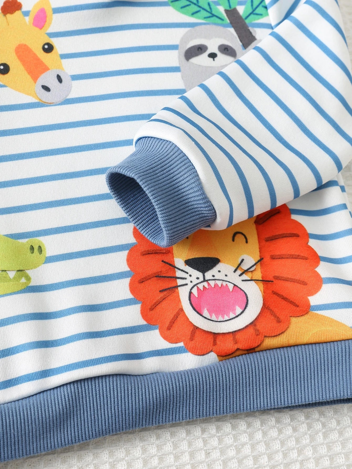 Conjunto Infantil Menino Moletom com Capuz e Estampa de Animais