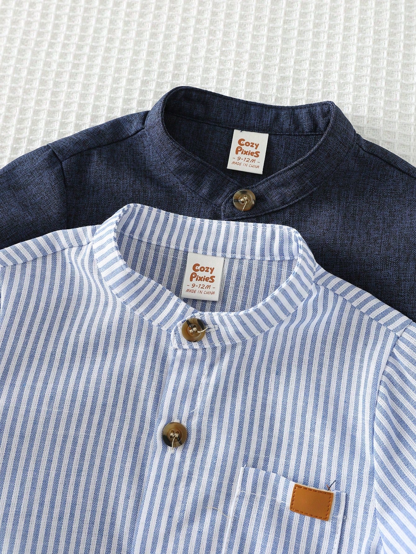 Kit 2 Conjuntos Bebê Menino Camisa Gola Padre e Shorts Elástico