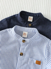 Kit 2 Conjuntos Bebê Menino Camisa Gola Padre e Shorts Elástico