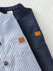 Kit 2 Conjuntos Bebê Menino Camisa Gola Padre e Shorts Elástico