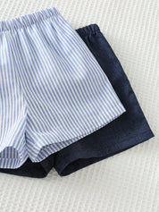 Kit 2 Conjuntos Bebê Menino Camisa Gola Padre e Shorts Elástico