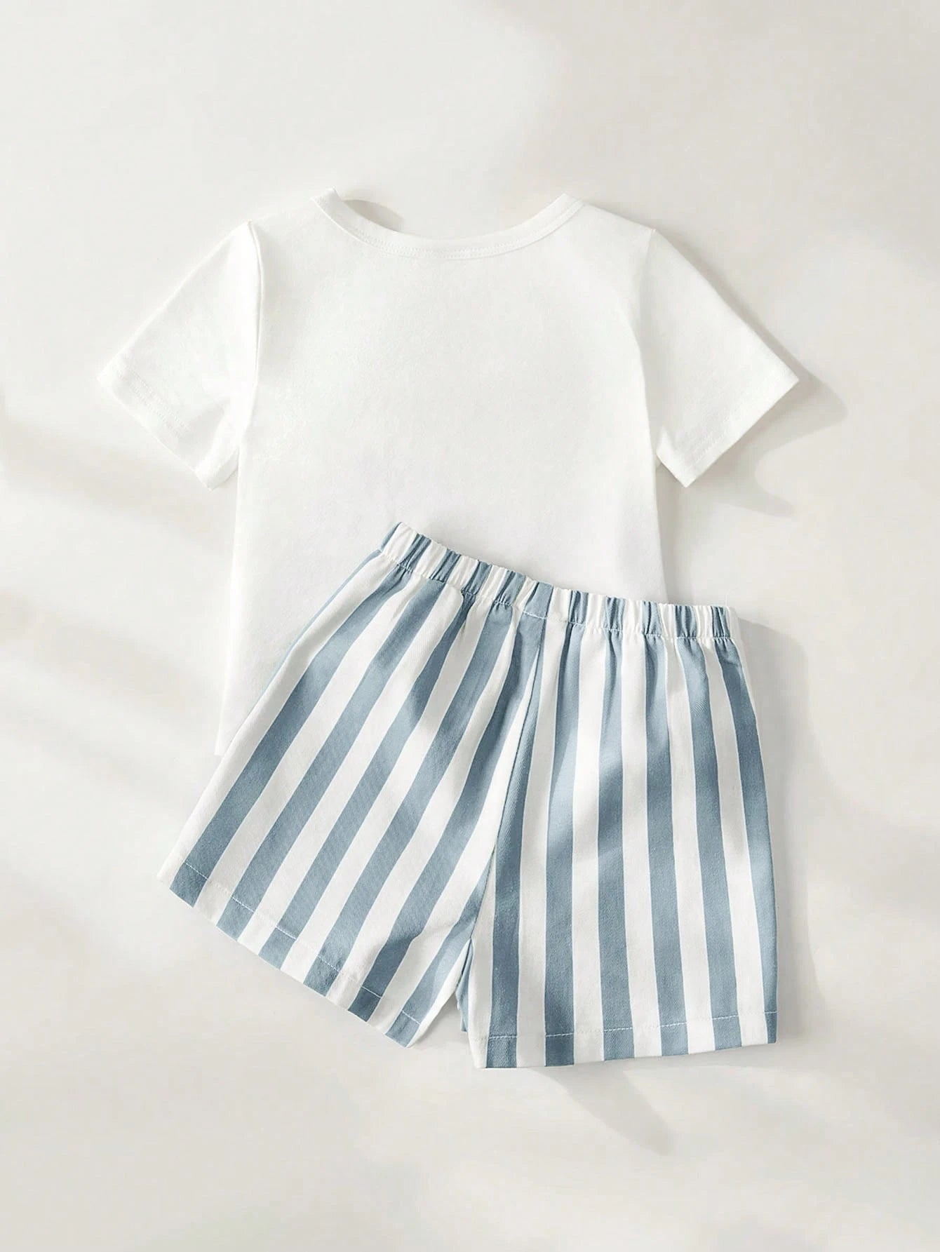 Conjunto Bebê Menino Baseball com Urso Bordado e Shorts Listrado