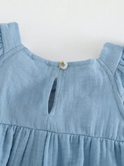 Conjunto Bebê Menina com Flores Aplicadas Babados e Shorts