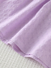 Vestido Bebê Menina Linha A Gola Bordada Floral sem Mangas