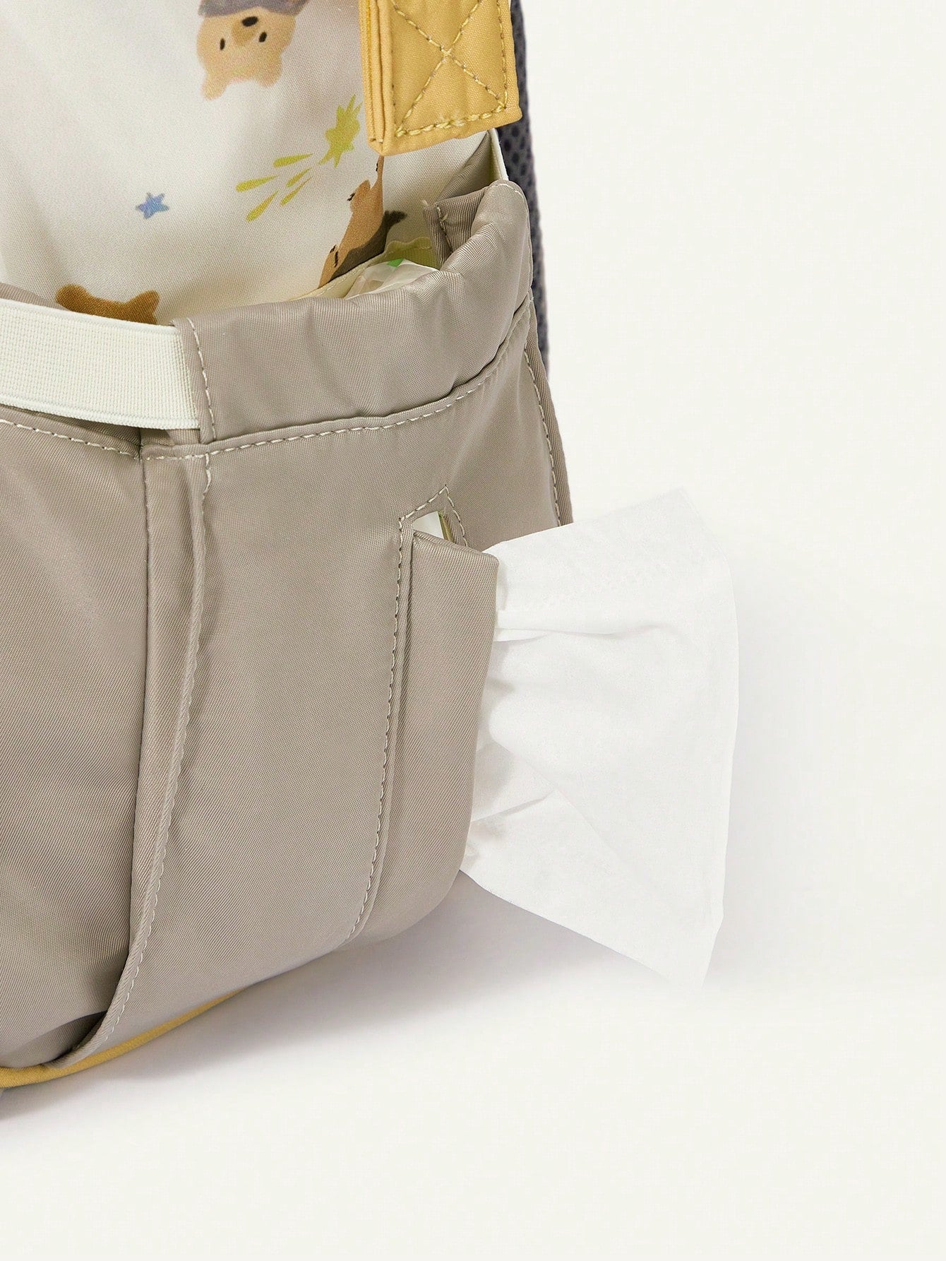 Mochila Maternidade para Fraldas Grande Capacidade com Estampa de Urso