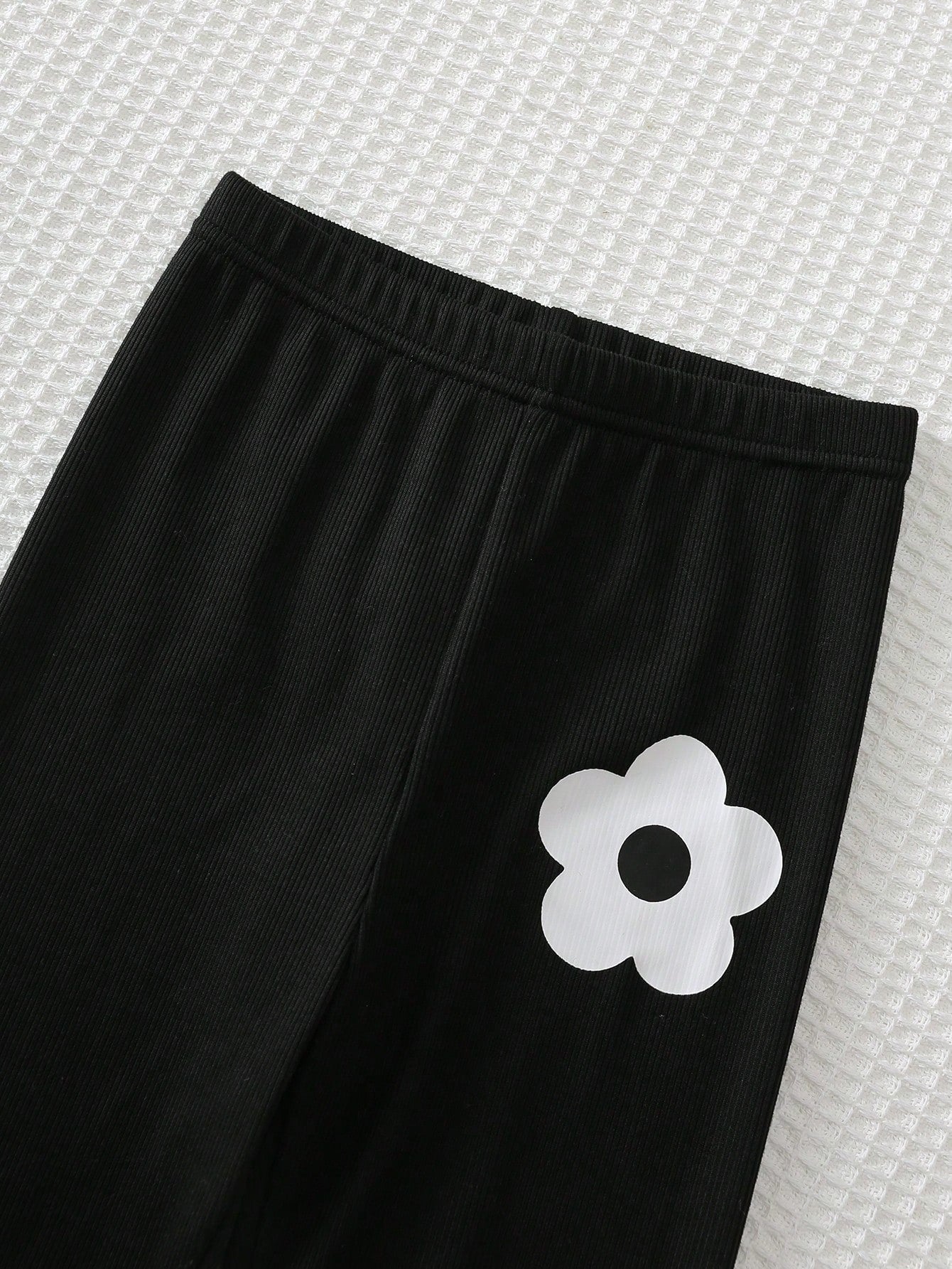 Conjunto Infantil Menina Moletom Listrado Floral e Legging