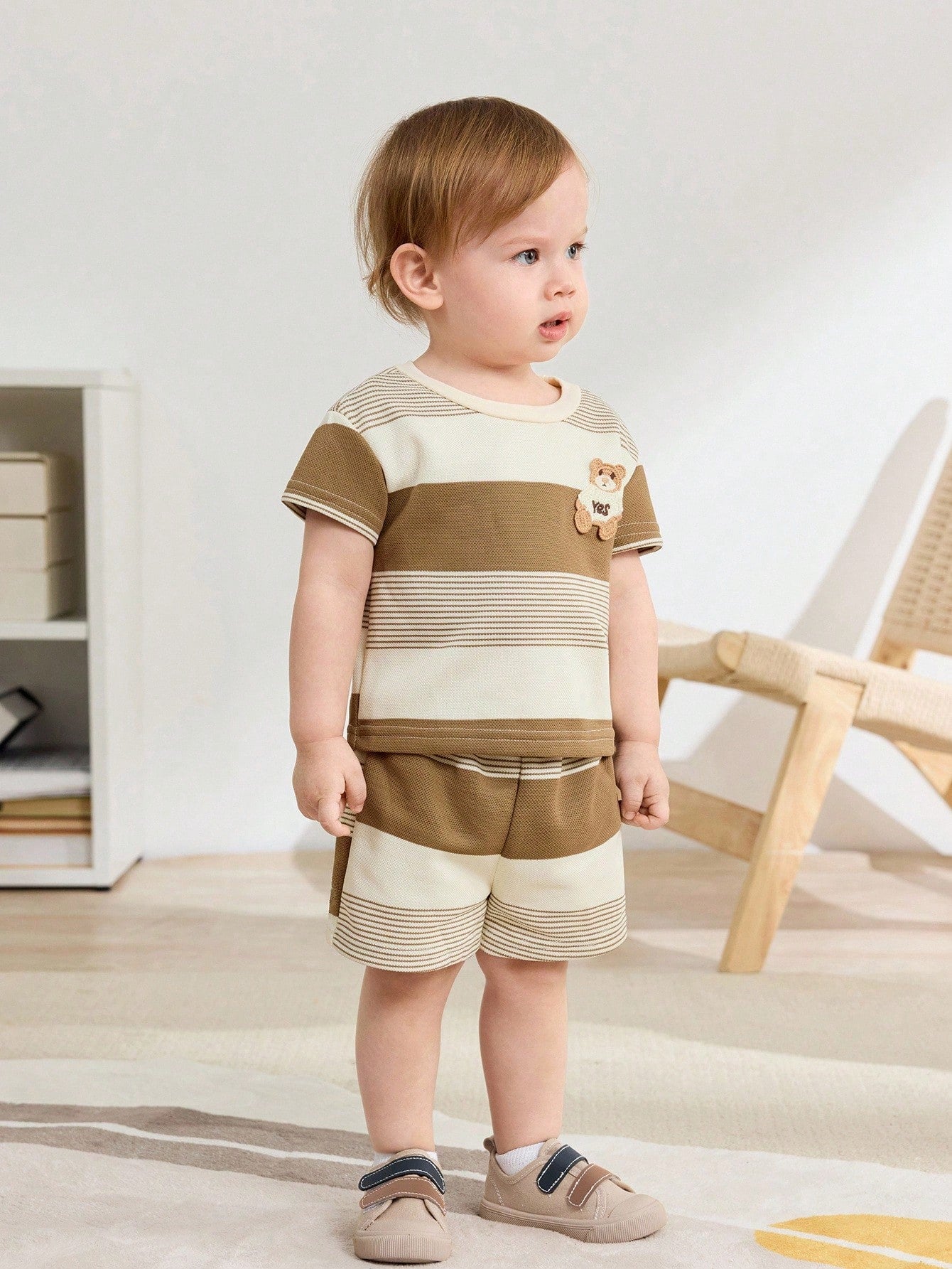Tênis Infantil Menino Canvas Velcro Cáqui