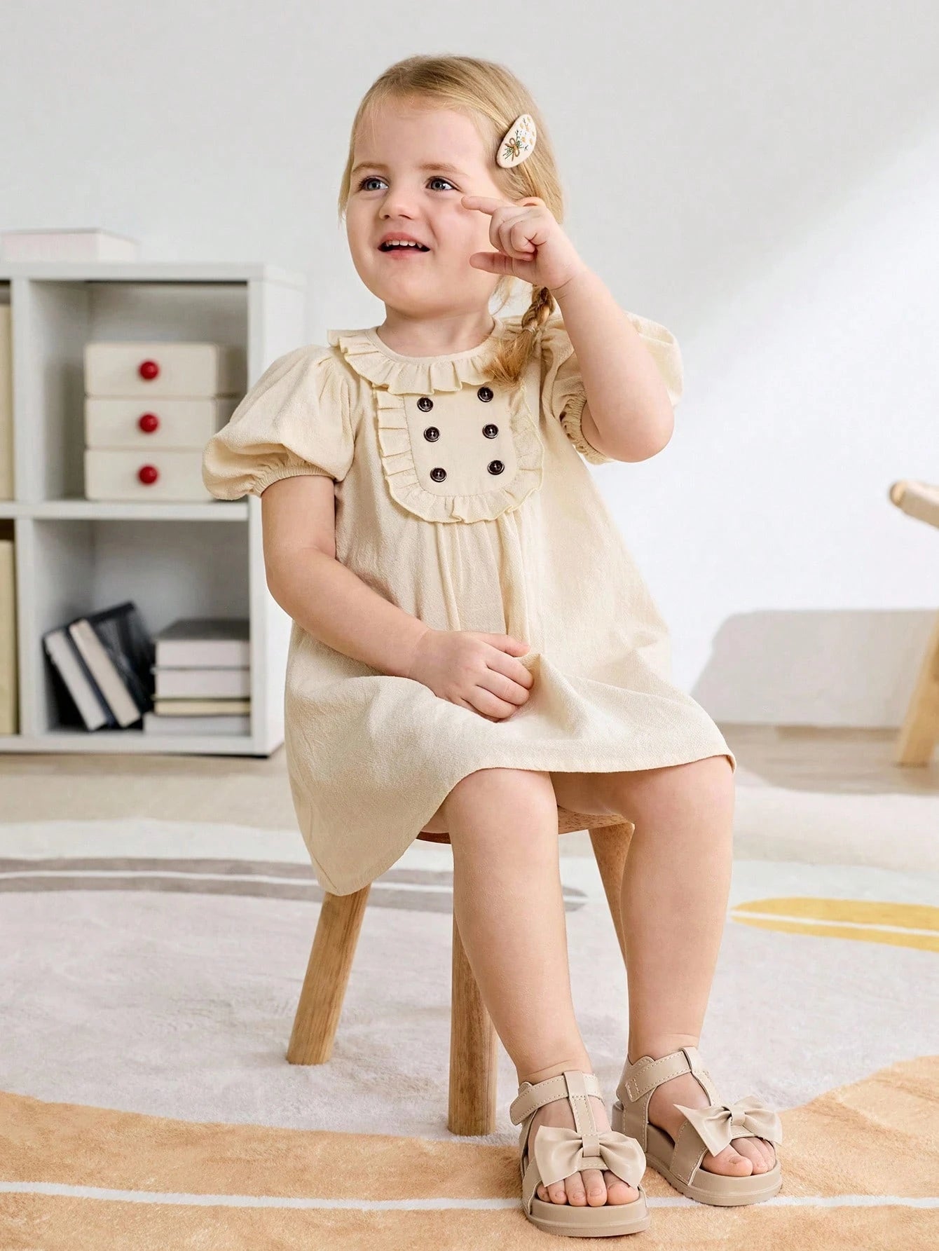 Sandália Infantil Menina Rasteira Laço Borboleta