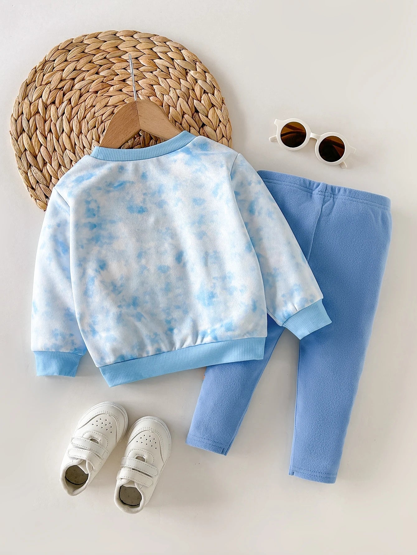 Conjunto Bebê Menina Moletom Tie Dye Princesa e Legging