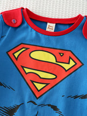 Fantasia Superman Infantil com Capa e Shorts