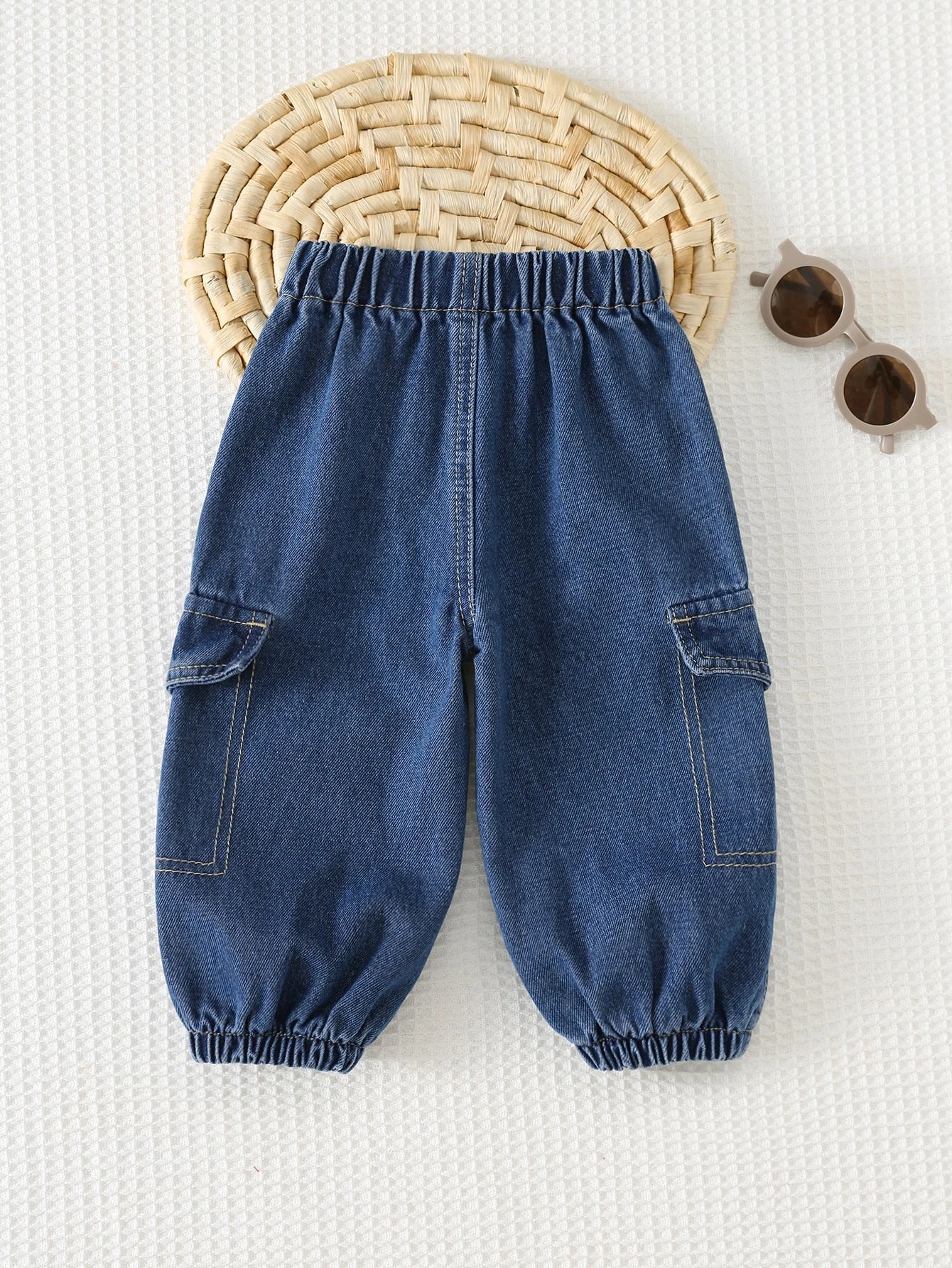 Calça Jeans Cargo Bebê Menino Jogger