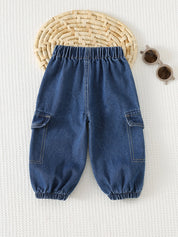 Calça Jeans Cargo Bebê Menino Jogger