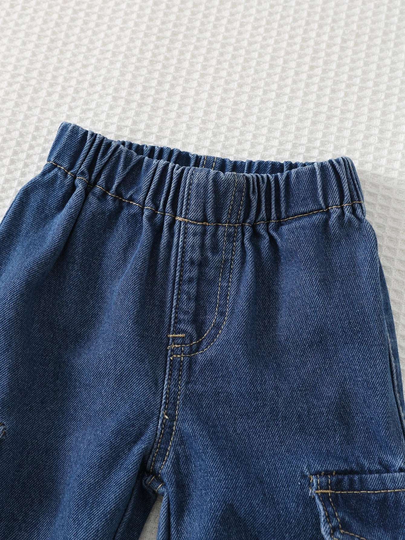 Calça Jeans Cargo Bebê Menino Jogger